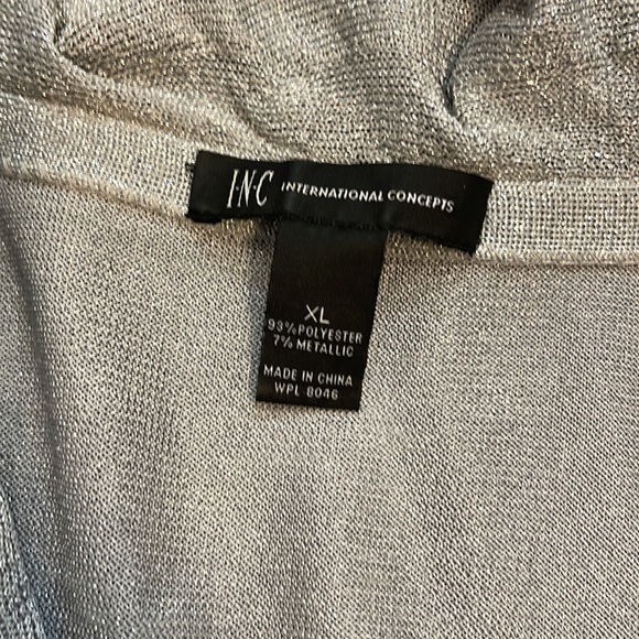 INC sweater ruffle metallic - Picture 2 of 3